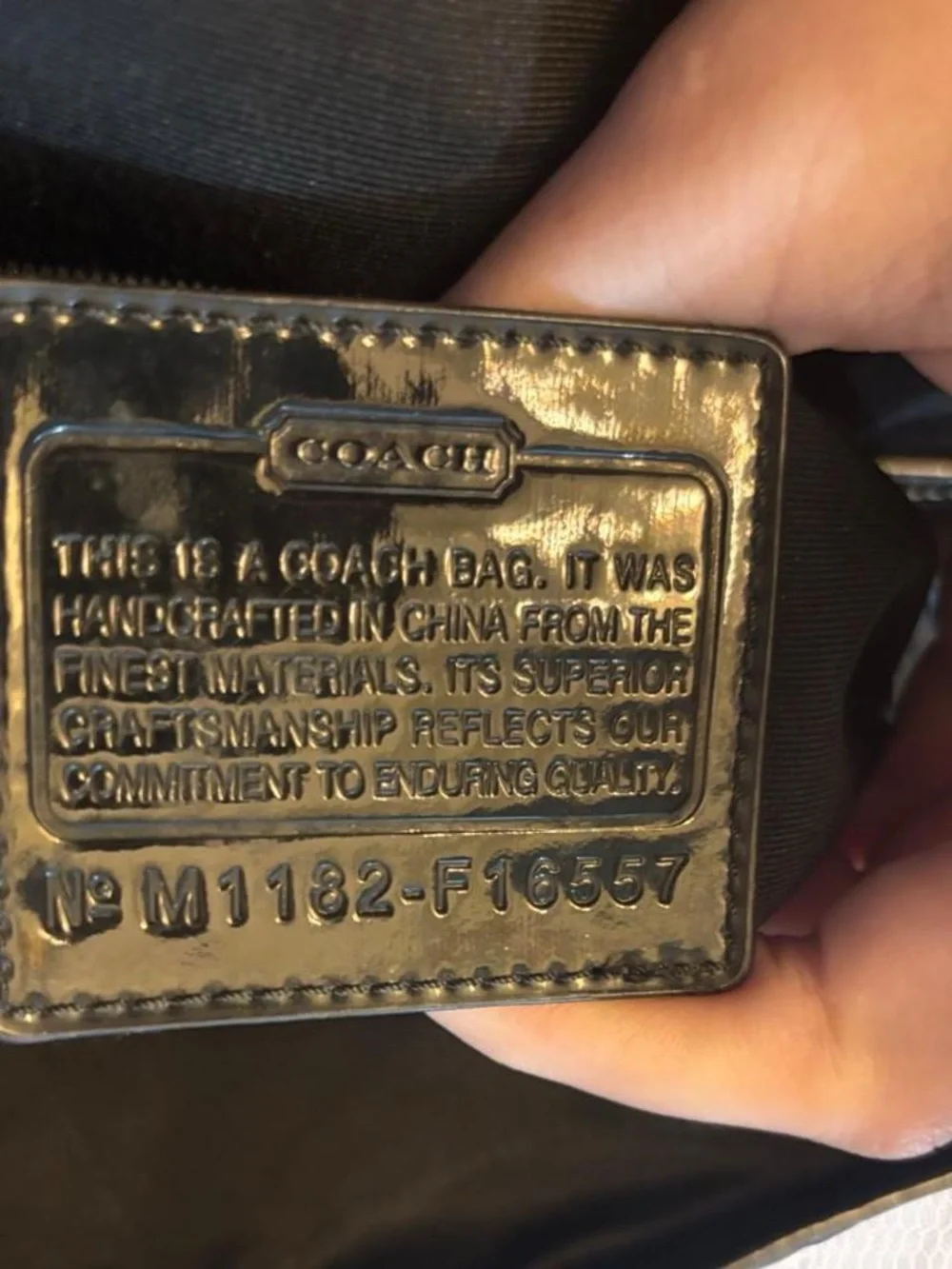 Coach Signature Canvas Satchel in Khaki and Black
